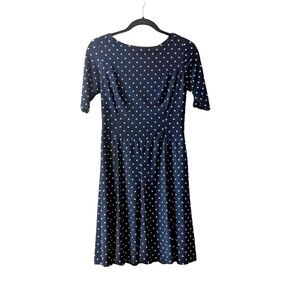 Lauren Ralph Lauren Black and White Polka Dot Midi Dress